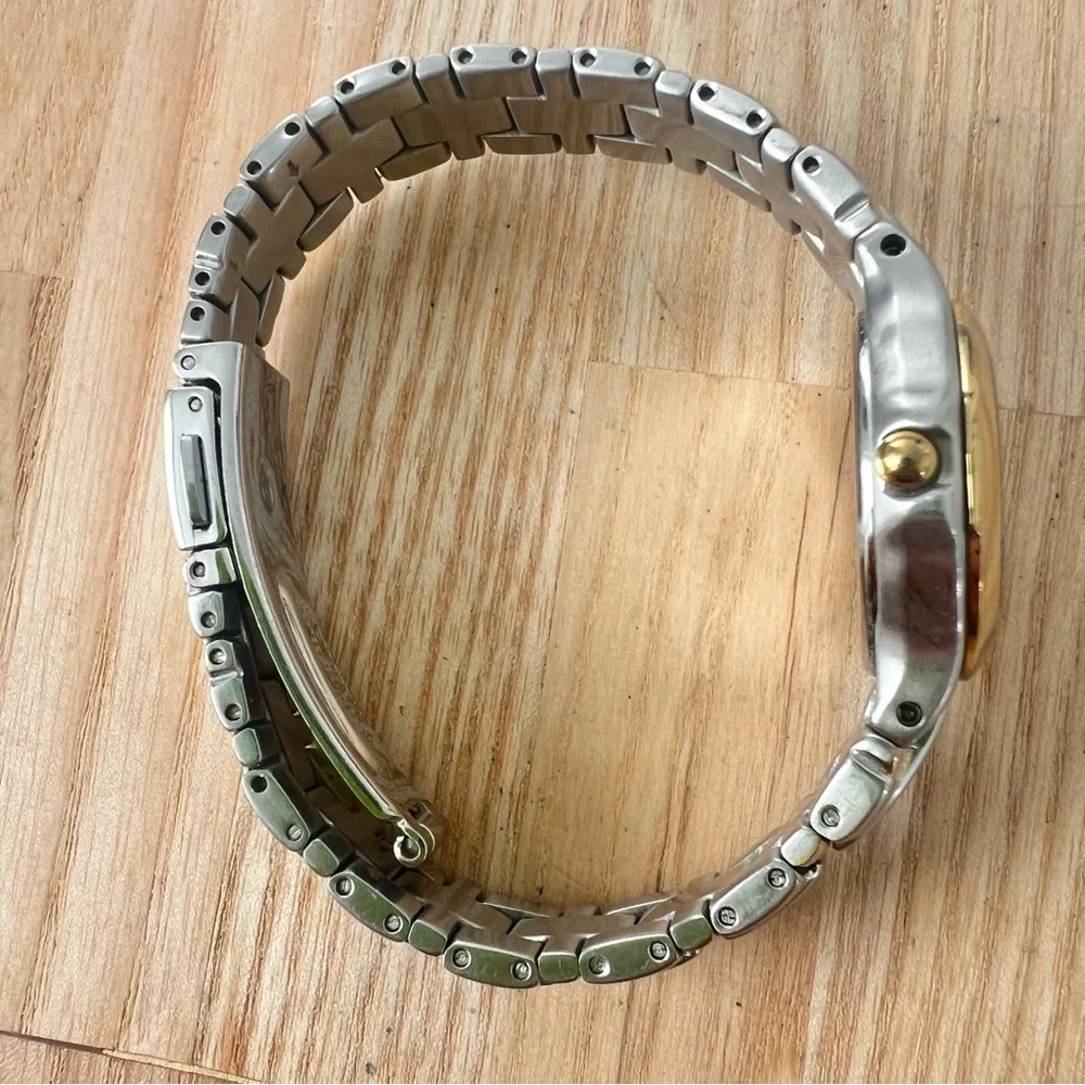 Citizen eco-drive ladies round two-tone bracelet solar dress watch